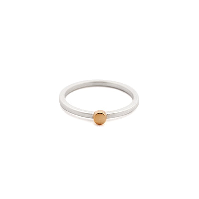 An image of the Tiny Ring, Circle in silver and gold
