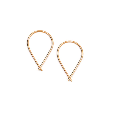 An image of the Gold Mini Ribbon Hoops