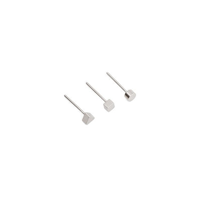 An alternate angle of the Mismatched Studs Set of 3