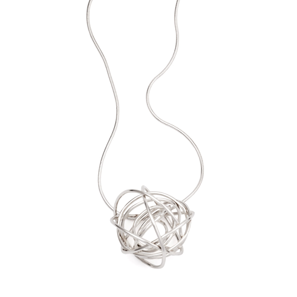 A close up image of the Scribble Bead Pendant