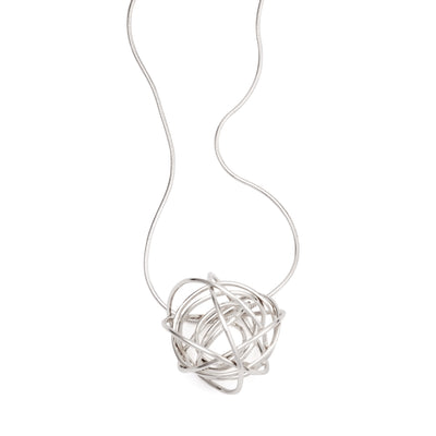 A close up image of the Scribble Bead Pendant