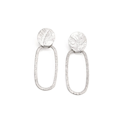 Petal Earrings, Round Oval