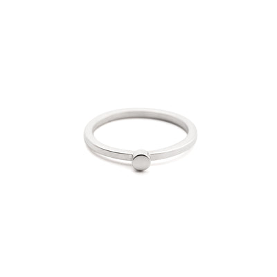 An image of the Tiny Ring, Circle in silver