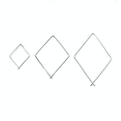 An image showcasing the different sizes of the Diamond Hoops