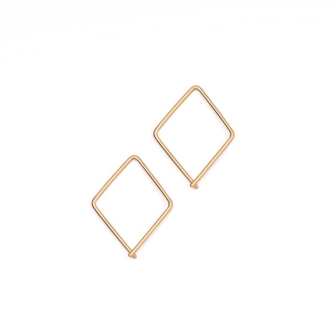 An image of the Gold Diamond Hoops Mini