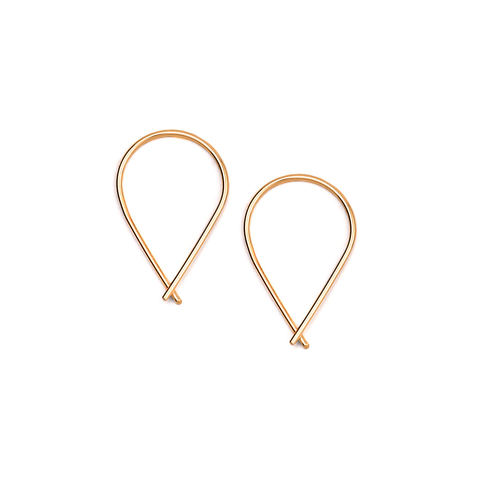 An image of the Gold Mini Ribbon Hoops