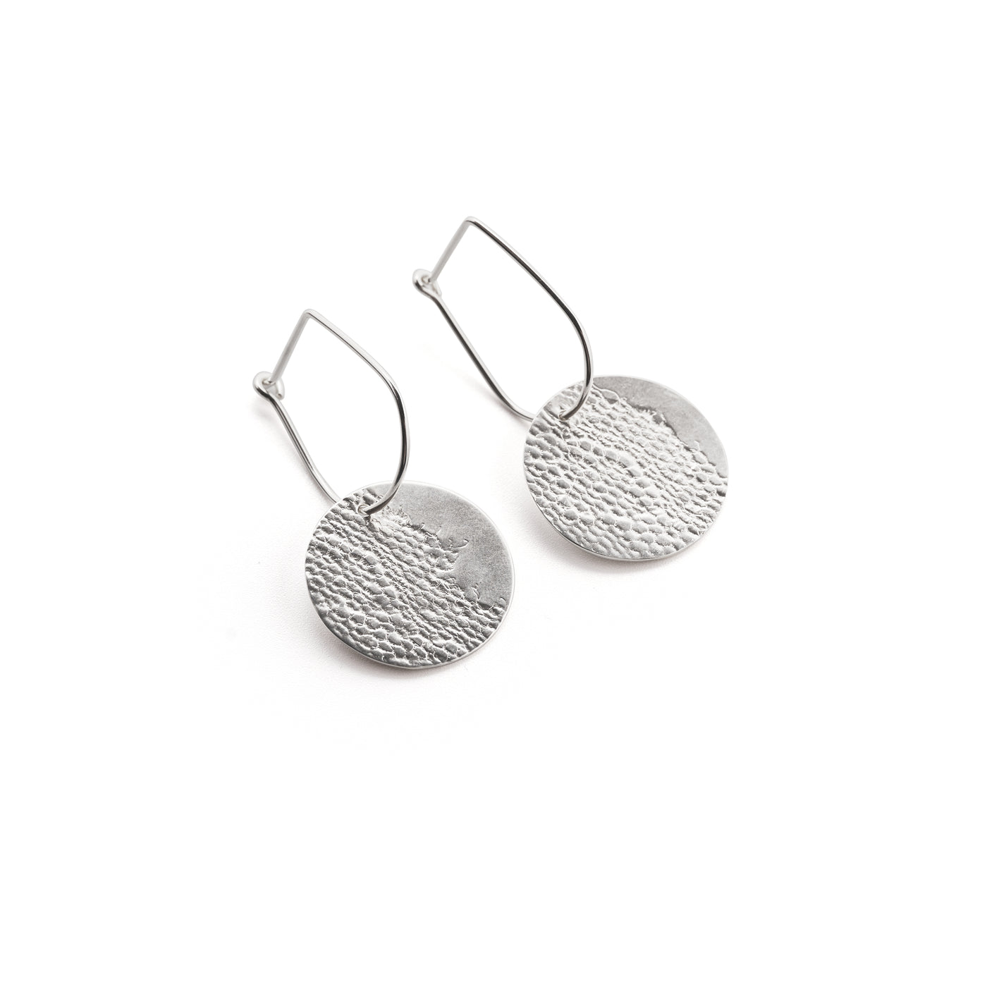 Disc U-Hoops, Large - Silver