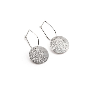 Disc U-Hoops, Large - Silver
