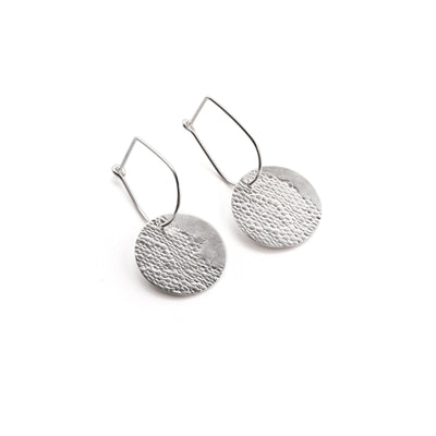 Disc O-Hoops, Large - Silver