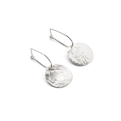 Disc U-Hoops, Large - Silver