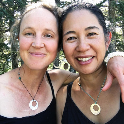 We are New + Ancient Here, Round Pendant