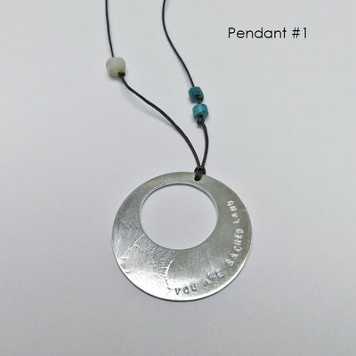 You are Sacred Land, Round Pendant