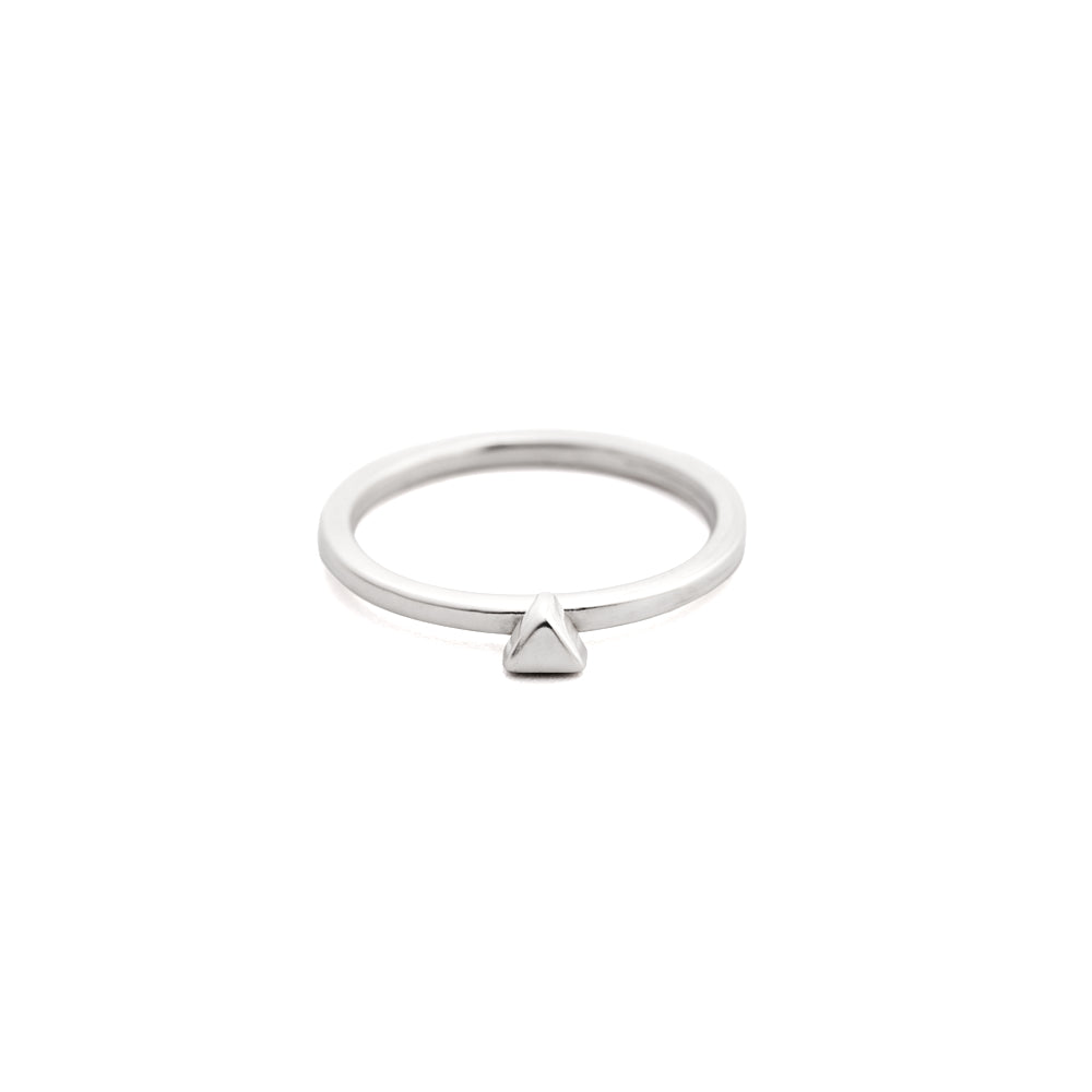 An image of the Tiny Ring, Triangle in silver