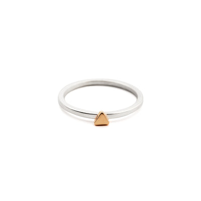 An image of the Tiny Ring, Triangle in silver and gold