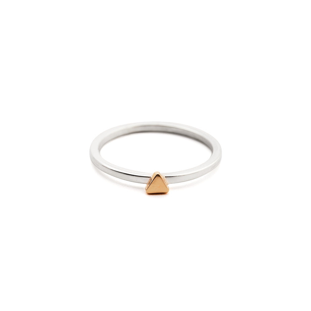 Tiny Ring, Stack - Silver + Gold
